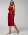 SOMA WOMEN'S SATIN GOWN IN RED SIZE XS | SOMA