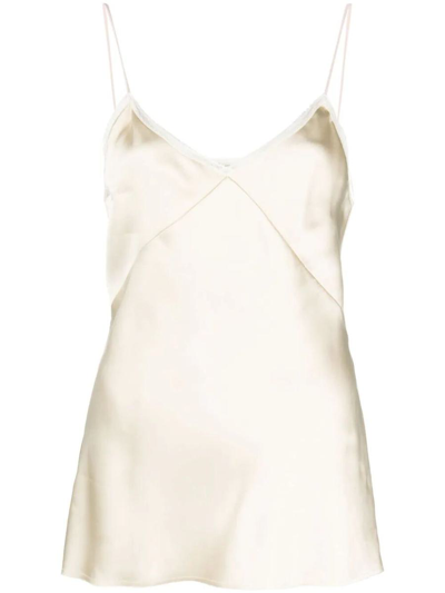 N°21 Spaghetti-straps Satin-finish Top In White