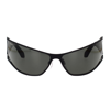 Off-white Womens Oeri102 Luna Sunglasses In Black From Ebay Endless Runway In Black Matte