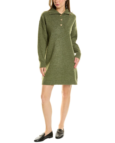 Anna Kay Victorio Wool-blend Dress In Green