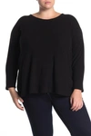 HEATHER BY BORDEAUX HEATHER BY BORDEAUX RIBBED KNIT LONG SLEEVE SWEATER