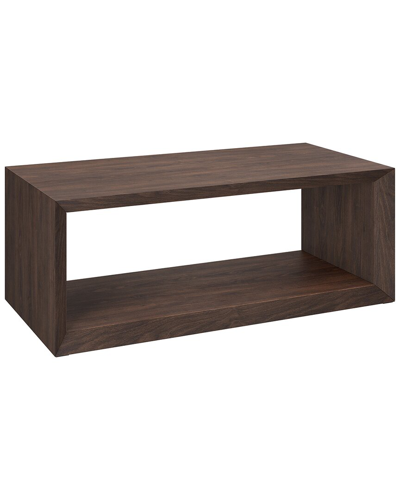 Abraham + Ivy Osmond 48in Wide Rectangular Coffee Table In Brown