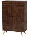 BAXTON STUDIO BAXTON STUDIO GRACELAND MID-CENTURY MODERN SHOE CABINET