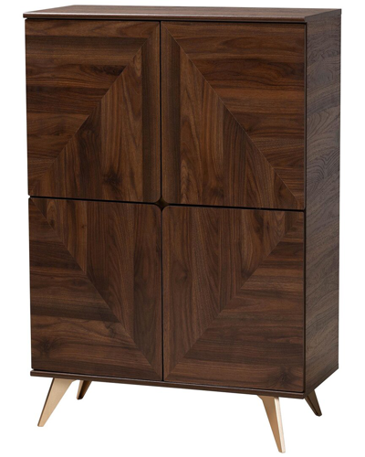 Baxton Studio Graceland Mid-century Modern Shoe Cabinet