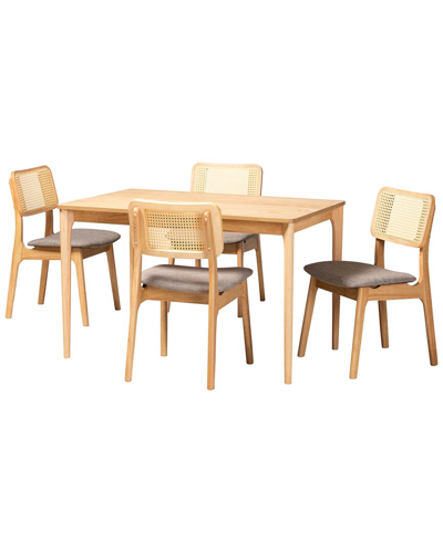 Baxton Studio Dannon Mid-century Modern 5pc Dining Set