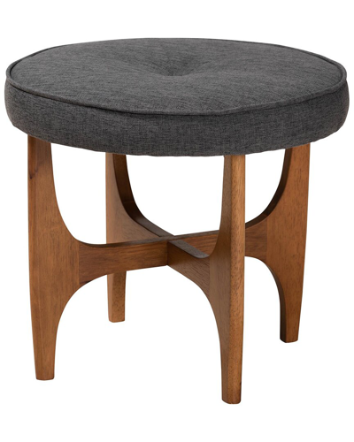 Baxton Studio Theo Japandi Ottoman Footstool