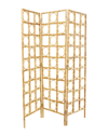 Peyton Lane Handmade Woven Rattan Geometric 3-panel Room Divider Screen