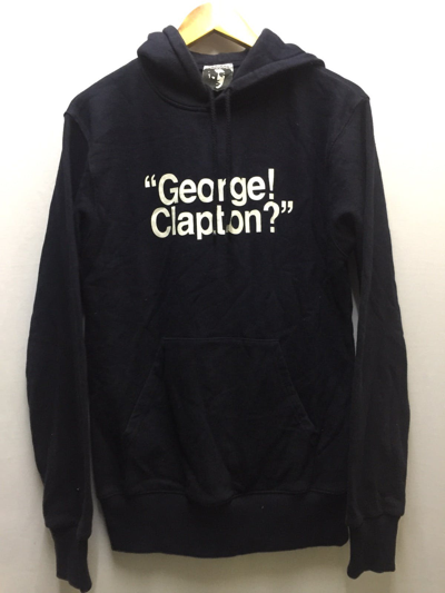 Pre-owned Hysteric Glamour “george! Clapton?” Hoodie In Navy