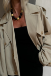 JOSEFINE HJ X NA-KD SHORT TRENCH COAT BEIGE
