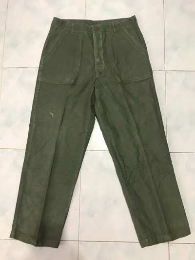 Pre-owned Military X Vintage 70's Us Army Military Trouser Og 107 In Green