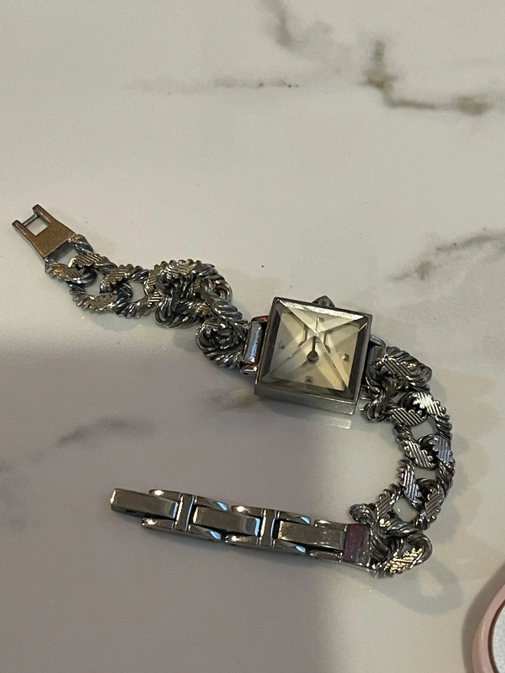 Pre-owned Undercover Fuck The Clock Watch In Silver | ModeSens