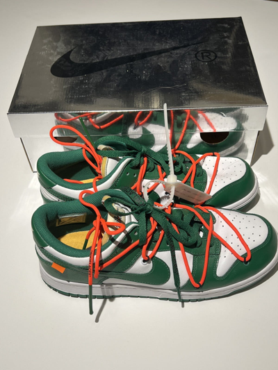 Pre-owned Nike X Off White Og Nike Dunk Low 2019 Shoes In Pine Green