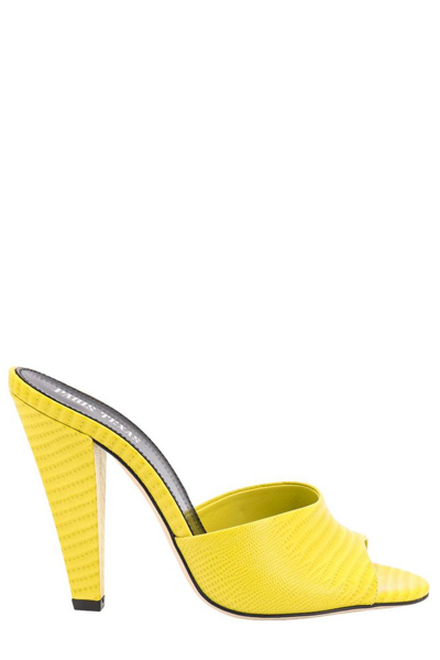 Paris Texas Olivia 120mm Open-toe Mules In Yellow