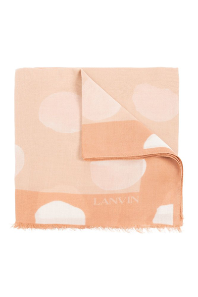 LANVIN LANVIN LOGO PRINTED SCARF