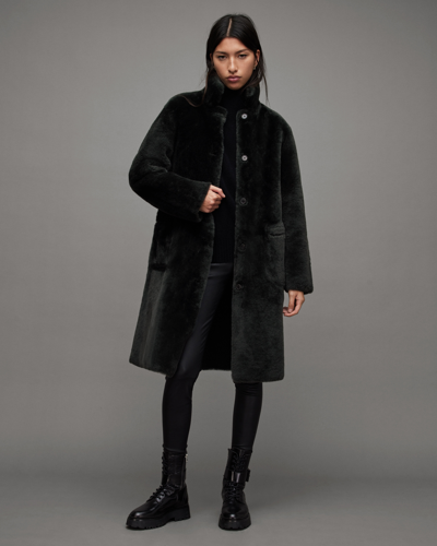 Allsaints Serra 2-in-1 Reversible Shearling Coat