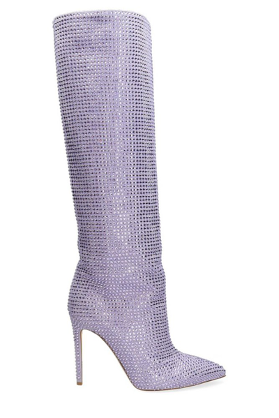 Paris Texas Holly Embellished Knee-high Boots In Light Amethyst