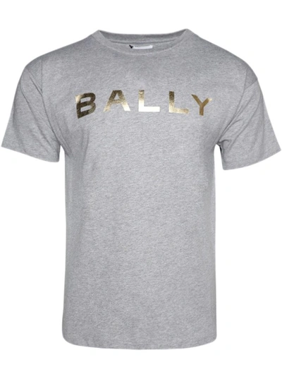 Bally Foil Print T-shirt In Grey Melange