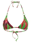 Louisa Ballou Mini Ring Bikini Top In Multicolor