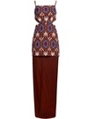 Johanna Ortiz Leyenda Anudada Mini Dress In Burgundy