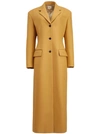 Khaite Single-breasted Wool-blend Coat In Brown