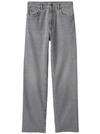 Miu Miu Denim Pants In Grey