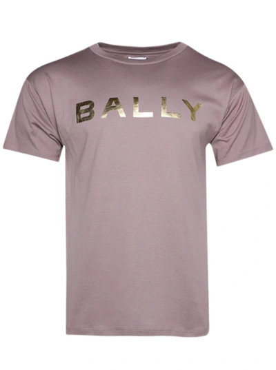 Bally Logo印花棉t恤 In Purple