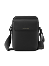 Maison De Sabre Maison De Sabré Small Leather Messenger Bag In Black Caviar