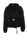 Bottega Veneta Hooded Jacket Featuring Drawstring Accents In Black