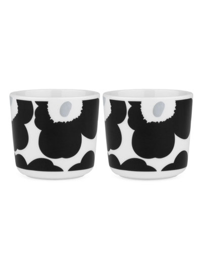 Marimekko Unikko 2-piece Cup Set In Black