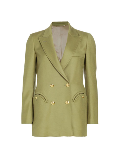 Blazé Milano Exit Everyday Wool Blazer In Green