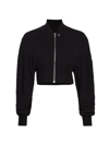 Rick Owens Quilted Cotton Bomber Jacket In Black