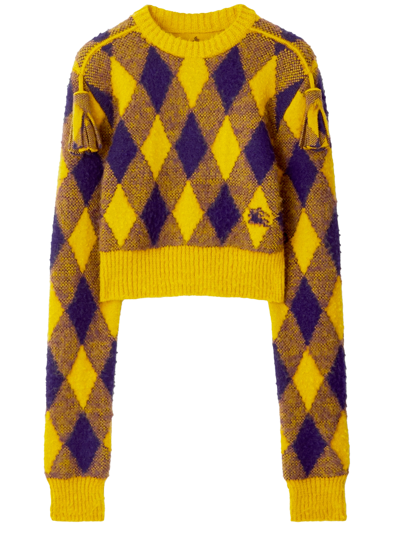 BURBERRY ARGYLE WOOL PULLOVER