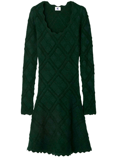 BURBERRY ARAN KNIT DRESS