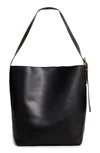 Madewell Essentials Leather Tote In True Black