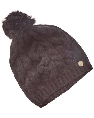 Bruno Magli Ombre Cable Slouch Cashmere Hat In Black