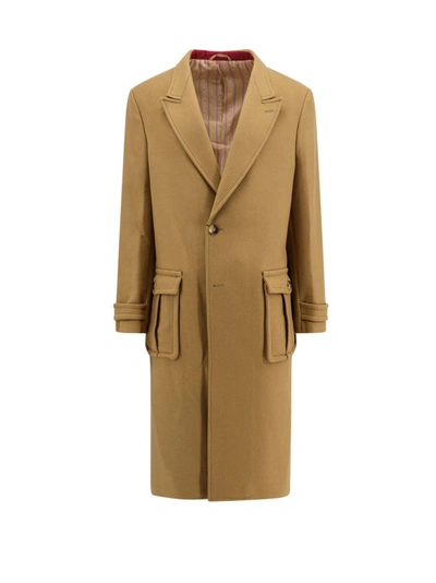 ETRO WOOL BLEND COAT WITH ICONIC PEGASO DETAIL