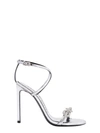 TOM FORD METALLIZED LEATHER SANDALS