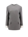 Bottega Veneta Gray Compact Jacket In Grey