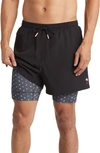 Boardies Polka Yin Yang Neon Active Compression Swim Trunks In Black