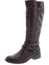 WHITE MOUNTAIN LOYAL WOMENS FAUX LEATHER KNEE-HIGH RIDING BOOTS