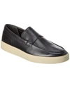 Vince Men's Toren Leather Slip-on Sneaker Loafers In Black