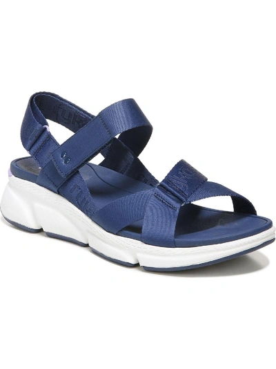 Ryka Better Half Womens Strappy Wedge Slingback Sandals In Blue