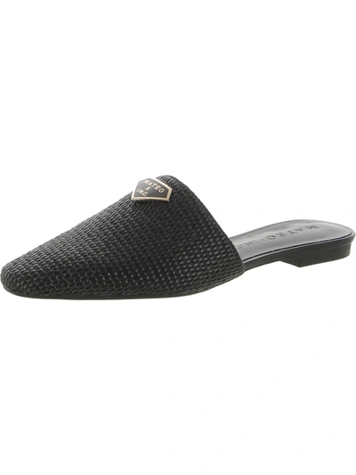 Inc The Negril Flats Womens Slides Slip On Mules In Black