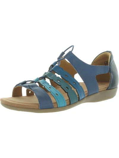 Earth Origins Blakely Womens Leather Comfort Strappy Sandals In Multi