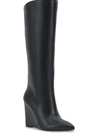 INC APPILE WOMENS FAUX LEATHER POINTED TOE KNEE-HIGH BOOTS