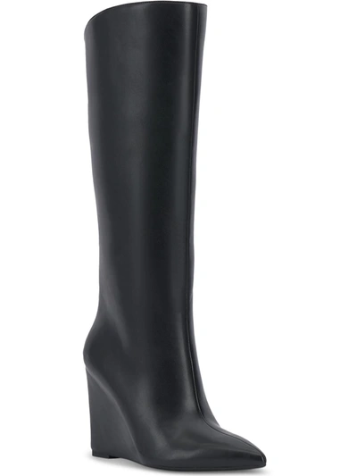 Inc Appile Womens Faux Leather Pointed Toe Knee-high Boots In Multi