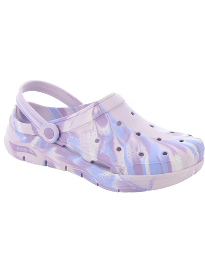 Skechers Mystic Muse Womens Round Toe Outdoors Clogs In Purple