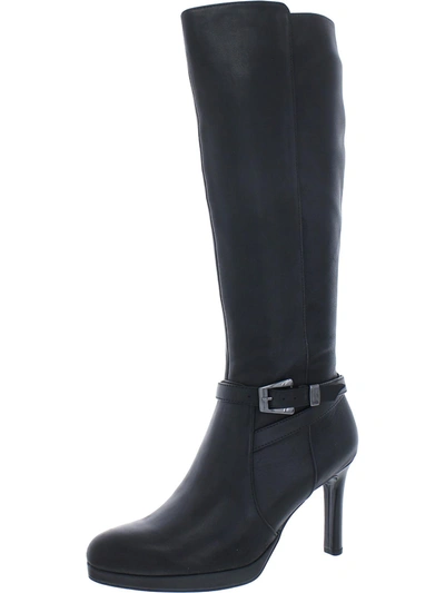 Naturalizer Taelynn Womens Leather Belted Knee-high Boots In Black