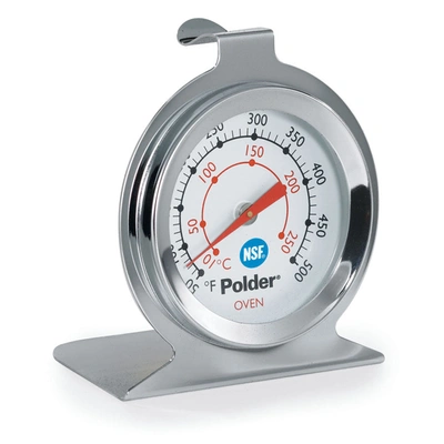 Polder Thm-550n Oven Thermometer, Stainless Steel In Silver