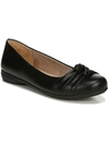 LIFESTRIDE ANIKA WOMENS FAUX LEATHER KNOT FRONT BALLET FLATS